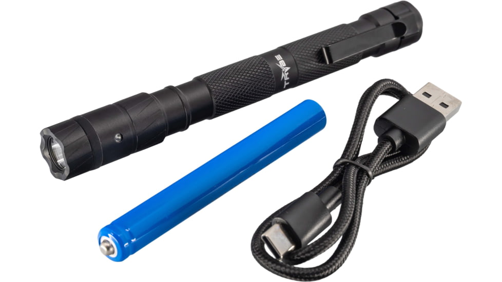 TRYBE Optics Mini Lithium Ion 500 Lumen Rechargeable Handheld Flashlight, Black, MINI1K-BK