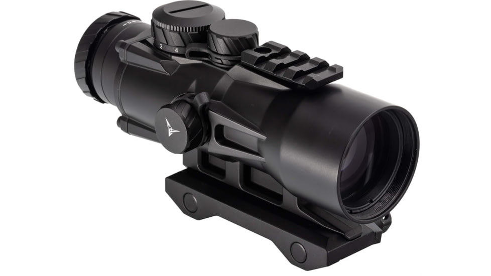 TRYBE Optics 5x36mm Compact Prism Scope Red Dot Sight, 36mm Tube, 4 MOA Dot, Anodized, Black, TRO5XPRISM-BL