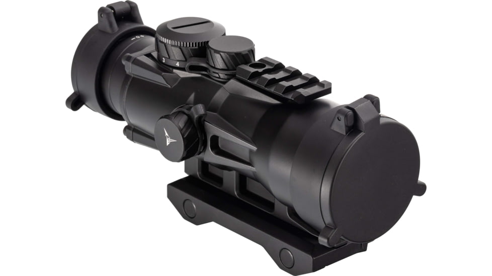 TRYBE Optics 5x36mm Compact Prism Scope Red Dot Sight, 36mm Tube, 4 MOA Dot, Anodized, Black, TRO5XPRISM-BL
