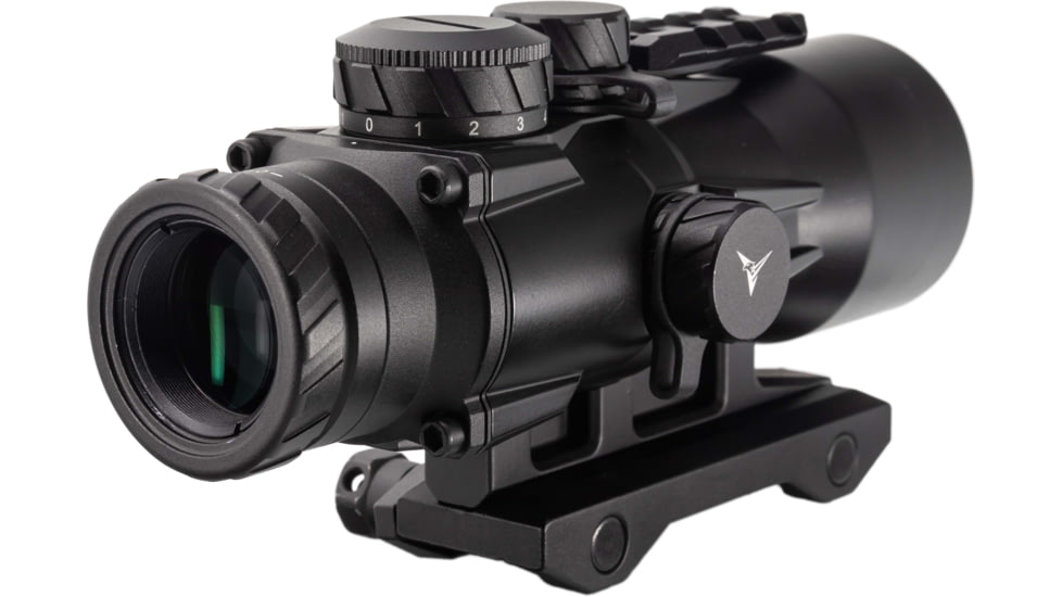 TRYBE Optics 5x36mm Compact Prism Scope Red Dot Sight, 36mm Tube, 4 MOA Dot, Anodized, Black, TRO5XPRISM-BL