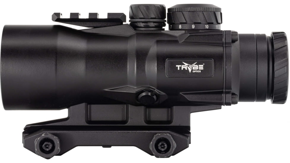 TRYBE Optics 5x36mm Compact Prism Scope Red Dot Sight, 36mm Tube, 4 MOA Dot, Anodized, Black, TRO5XPRISM-BL