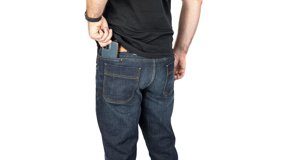 TRYBE Tactical All Purpose Denim Jean - Men's, Regular Fit, Blue/Medium wash, 44-36, TACJNREGMD-44-36