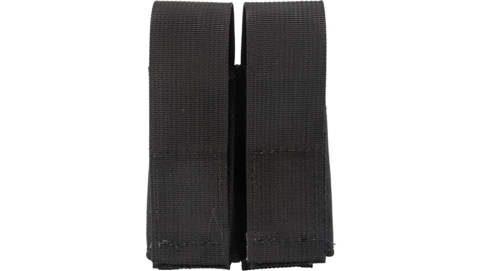TRYBE Tactical Covered Double Pistol Magazine Pouch, Black, 22HPC2BK