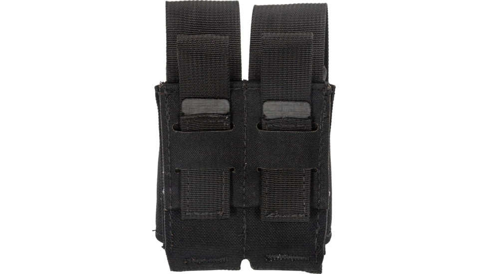 TRYBE Tactical Covered Double Pistol Magazine Pouch, Black, 22HPC2BK