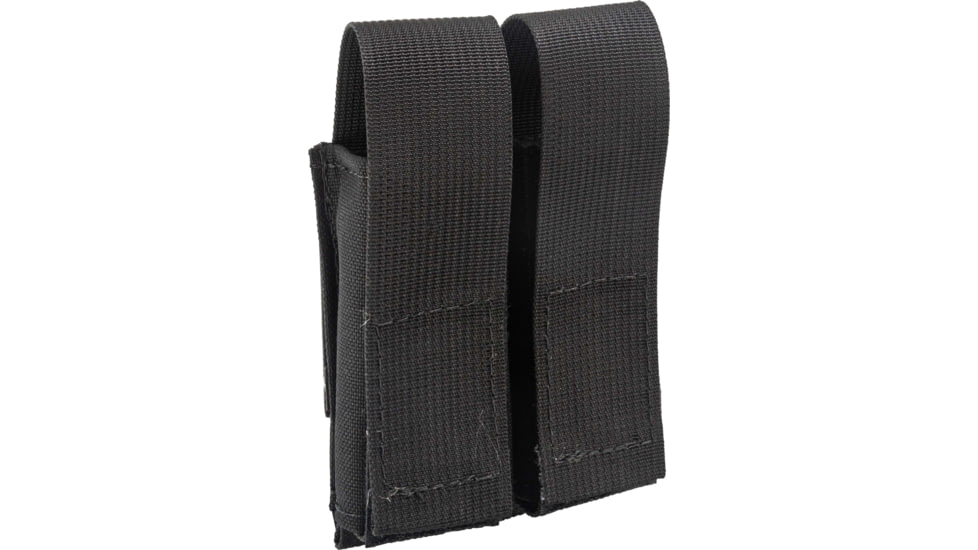 TRYBE Tactical Covered Double Pistol Magazine Pouch, Black, 22HPC2BK