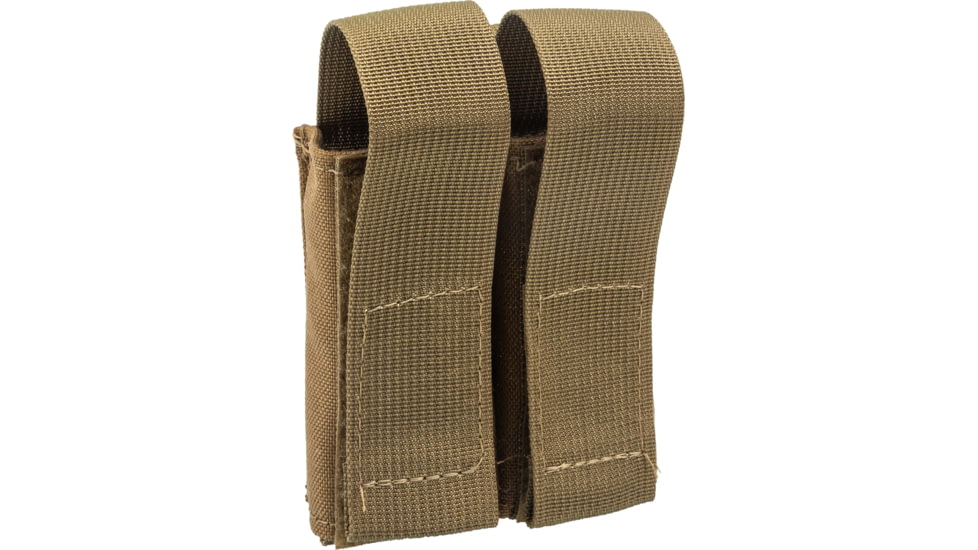 TRYBE Tactical Covered Double Pistol Magazine Pouch, Coyote Tan, 22HPC2CB