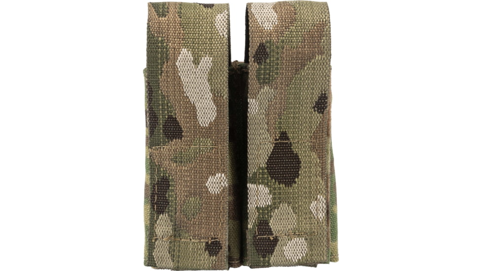 TRYBE Tactical Covered Double Pistol Magazine Pouch, Multi Cam, 22HPC2MC