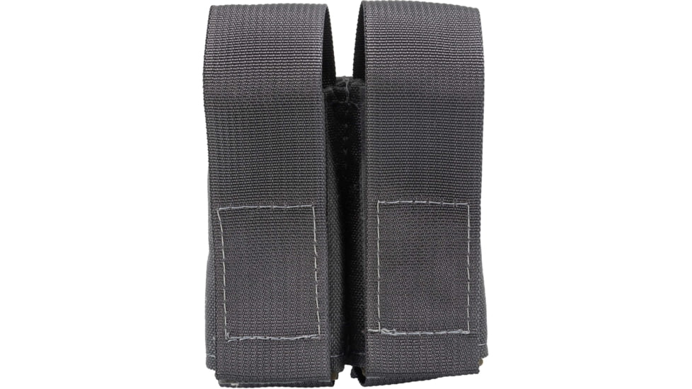 TRYBE Tactical Covered Double Pistol Magazine Pouch, Wolf Grey, 22HPC2WG