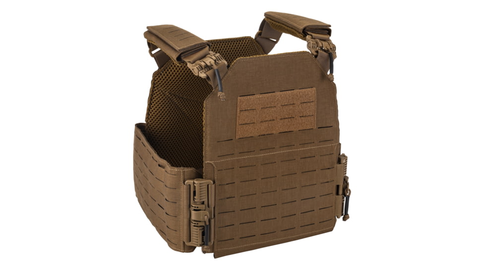 TRYBE Tactical Laser-Cut Plate Carrier w/Fast-Release Tubes, Coyote Tan, LCPC-CT