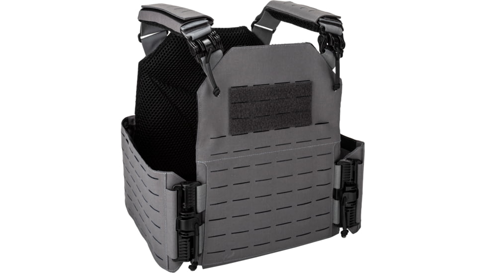 TRYBE Tactical Laser-Cut Plate Carrier w/Fast-Release Tubes, Wolf Gray, LCPC-WG