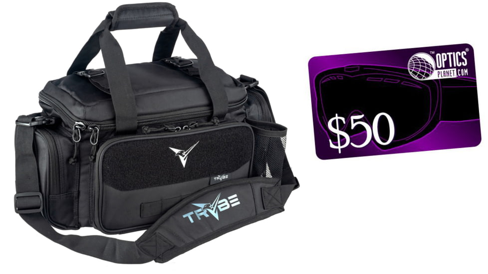 TRYBE Tactical Range Bag, Black w/ 50 OpticsPlanet.com Email Gift Certificate, RNGBAG-KIT2