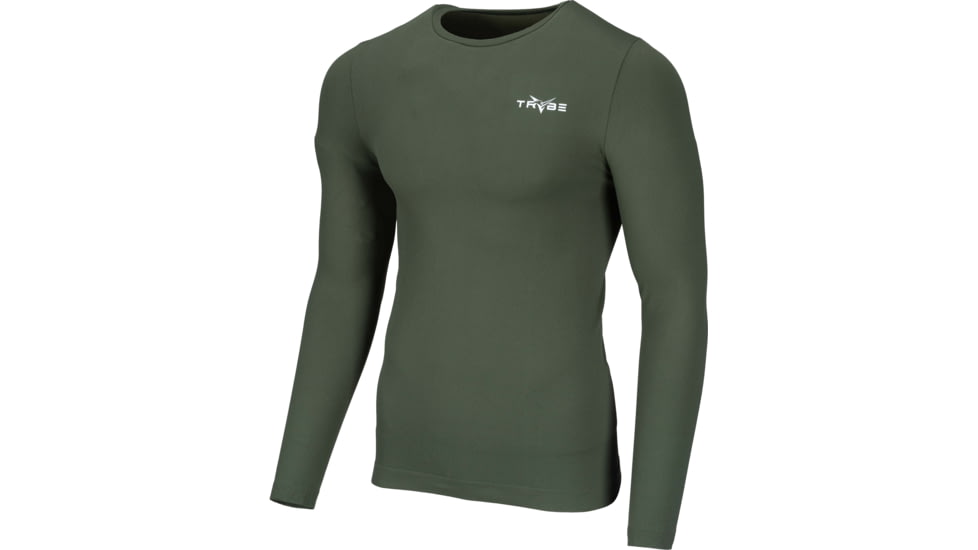 TRYBE Tactical Seamless Thermal Long-Sleeve Shirt - Mens, OD Green, Large, STLSODG-L
