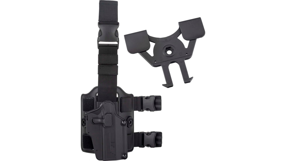 TRYBE Tactical Universal Holster w/ Drop Leg Platform and TRYBE Tactical Molle Attachment