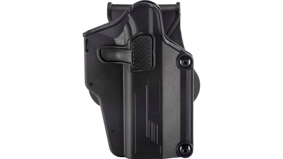 TRYBE Tactical Universal Holster w/ Paddle and Belt Clip, Right, Black, TRT-UH-PBCKIT-BL