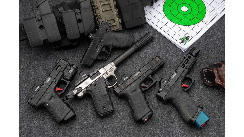 TRYBE Tactical Universal Holster w/ Paddle and Belt Clip, Right, Black, TRT-UH-PBCKIT-BL