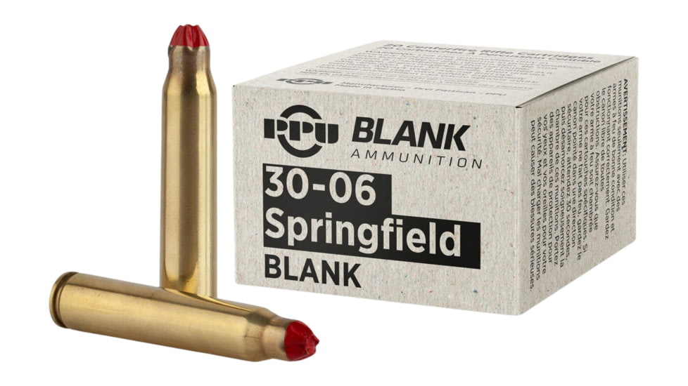 TRZ Trading Inc. PPU Blank Rifle Ammunition .30-06 Sprg Blanks 20/ct, PP3S