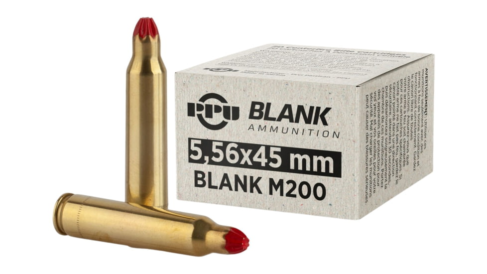 TRZ Trading Inc. PPU Blank Rifle Ammunition 5.56 M200 Blanks 20/ct, PPB51