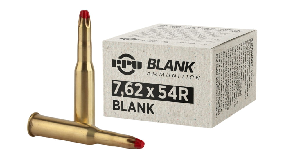 TRZ Trading Inc. PPU Blank Rifle Ammunition 7.62X54R Blanks 20/ct, PPB72