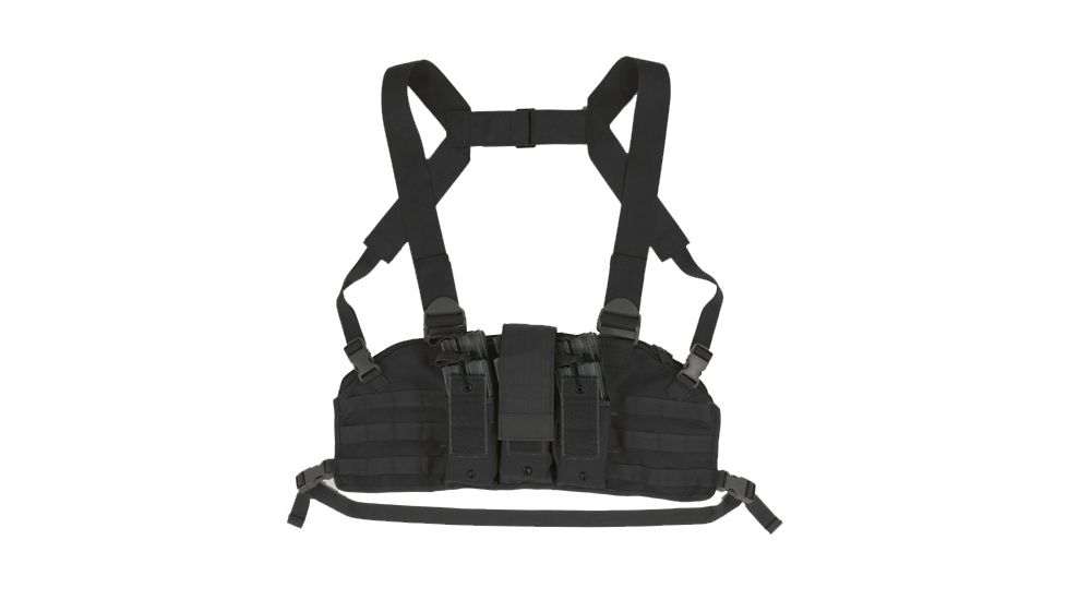 TUFF Products Active Shooters Chest Rig, Black Nylon, M.O.L.L.E. Side Panels 4074-NYA