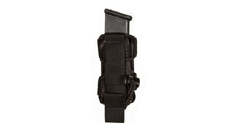 TUFF Products Bungee Pistol Magazine Pouch, B.M.P., Black, Fits Be92F Ss226 Gl1722 8823-NYV-2