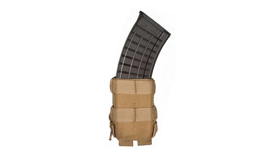TUFF Products Bungee Rifle Magazine Pouch, B.M.P., Coyote Brown, Fits Ar15/M4/Ak47 8824-CBV-5