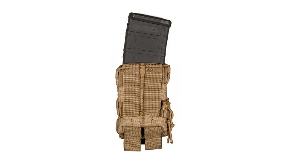 TUFF Products Bungee Rifle Magazine Pouch, B.M.P., Coyote Brown, Fits Ar15/M4/Ak47 8824-CBV-5