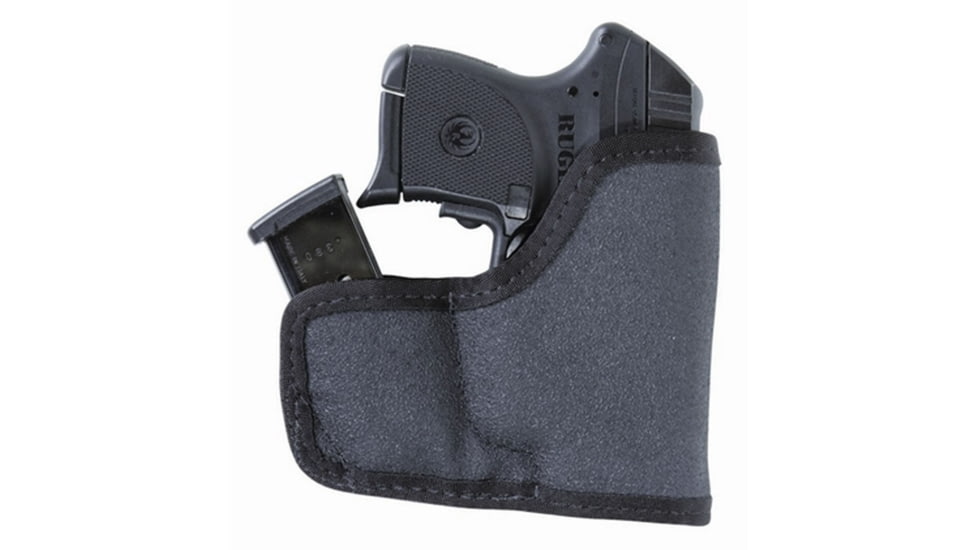 TUFF Products Pocket-Roo Pocket Holster, TUFF Tac Laminate, Black, 5 Round QuickStrip or Mag, J Frame Lcr 340Pd Gl262 5077-TTA-10