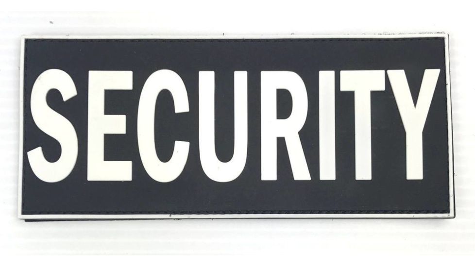 TUFF Products PVC Patch Security 7x3in, Black and White, 7"x3" P-SECURITY-7X3-BW