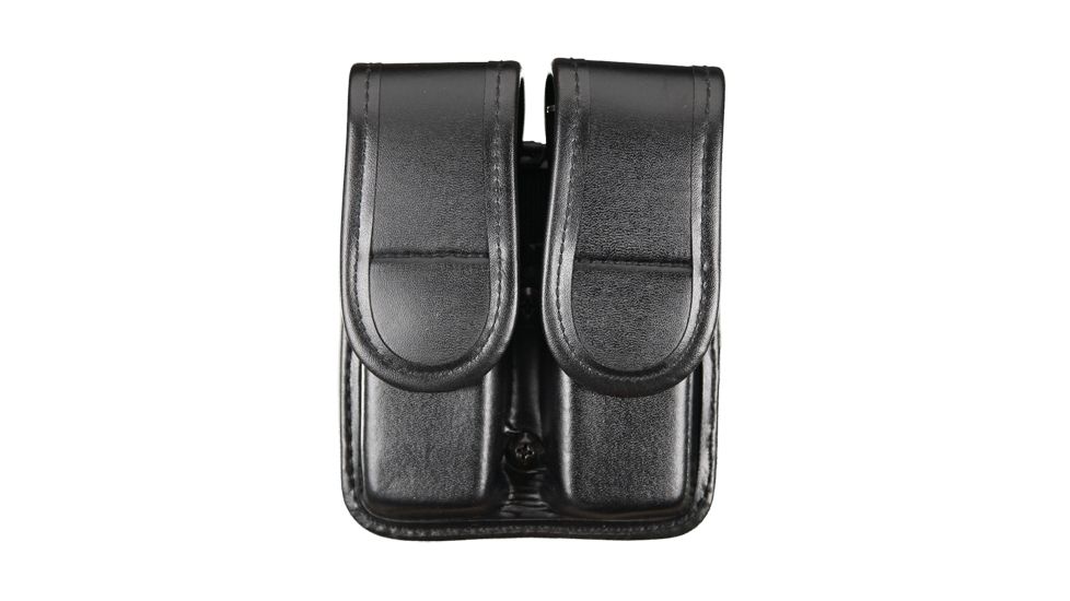 TUFF Products Slide-On Double Magazine Pouch w/ Hidden Snap, Black Plain, Size 2 Gl17192223 Be9296 7502-BPH-2