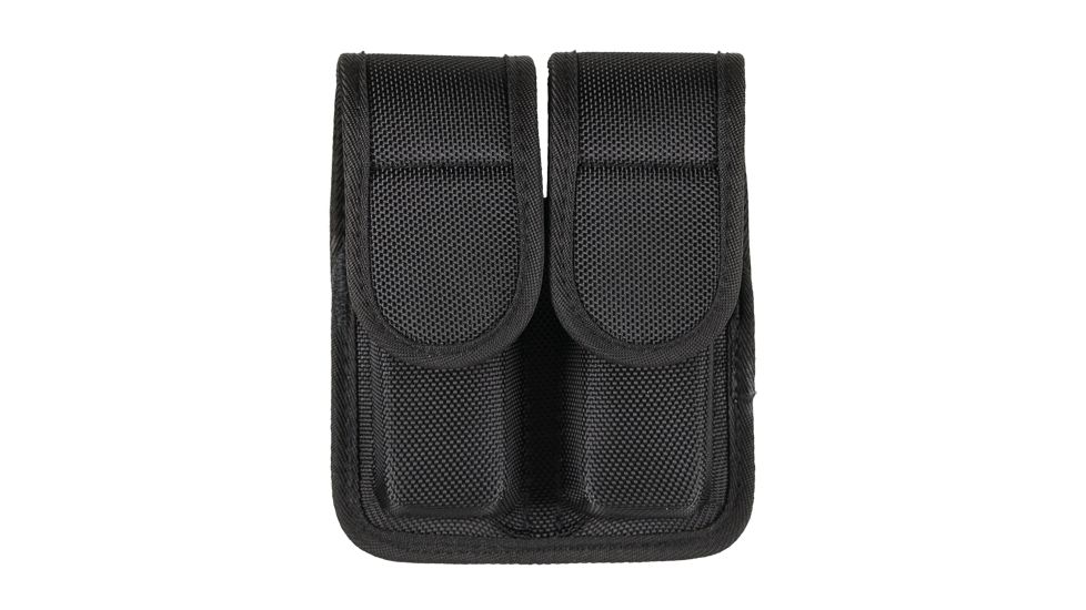 TUFF Products Slide-On Double Magazine Pouch w/ Hidden Snap, Black Nylon, Size 2 Gl17192223 Be9296 7502-NYH-2