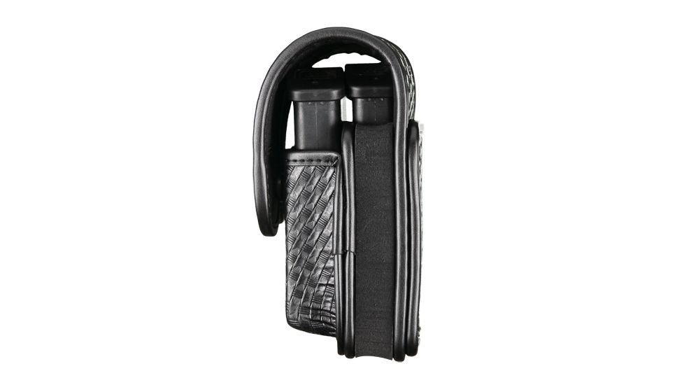 TUFF Products Slide-On Horizontal/Vertical Carry Quad Magazine Holder, Black Basketweave, Size 1 1911 220 7504-BWH-1