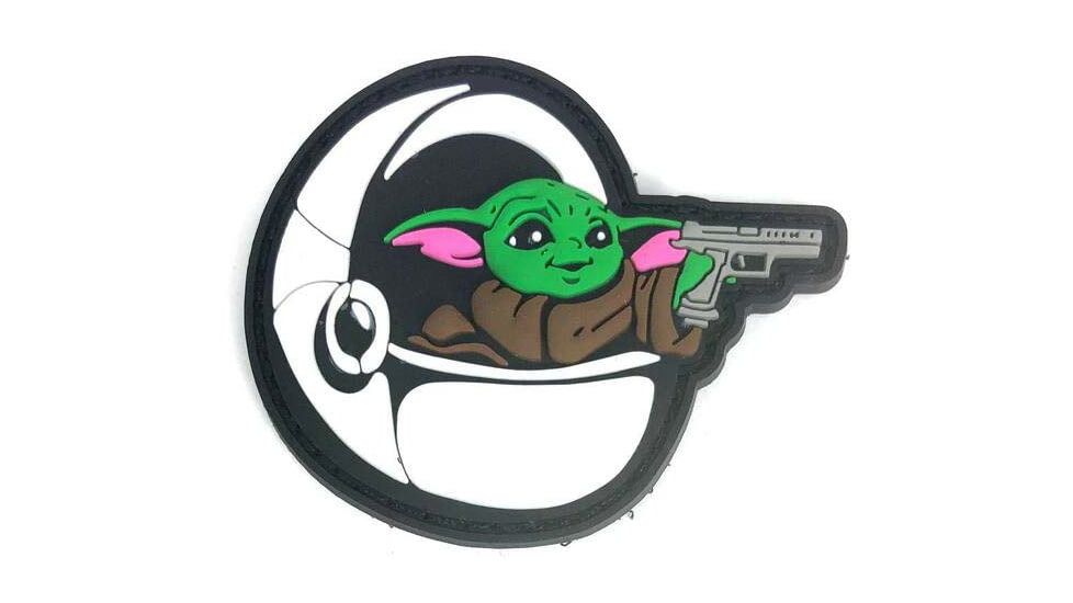 TUFF Products Space Child in a Spaceball w/ Blaster Glow in the Dark Patch, 2.5in, P-BabyChild
