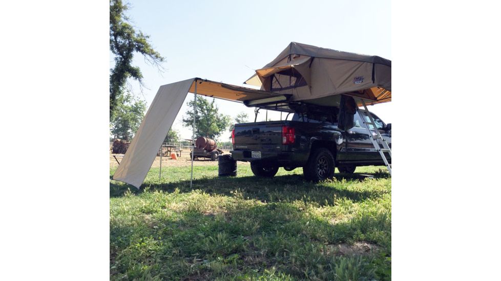 Tuff Stuff Overland Awning Shade Wall, 4.5 x 6 ft, Sand, NSN N, TS-AWN-SW-4.5