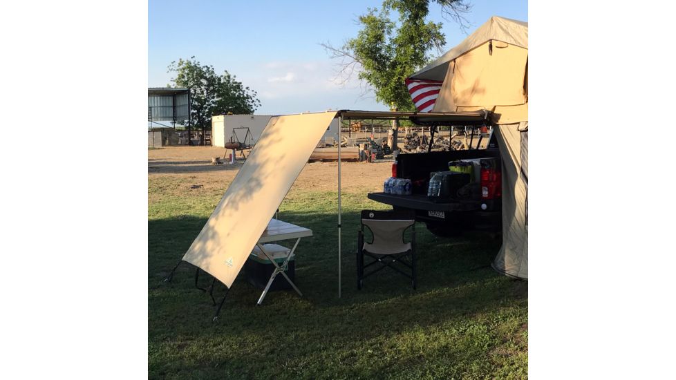 Tuff Stuff Overland Awning Shade Wall, 4.5 x 6 ft, Sand, NSN N, TS-AWN-SW-4.5