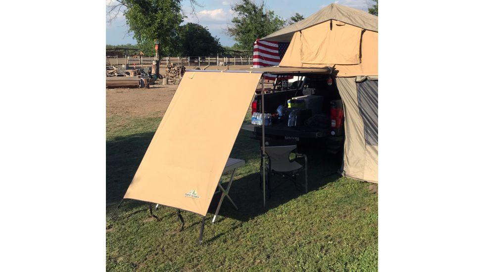 Tuff Stuff Overland Awning Shade Wall, 4.5 x 6 ft, Sand, NSN N, TS-AWN-SW-4.5