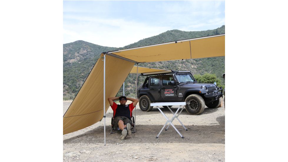 Tuff Stuff Overland Awning Shade Wall, 6.5 x 8 ft, Sand, NSN N, TS-AWN-SW-6.5