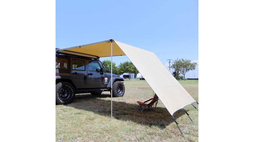 Tuff Stuff Overland Awning Shade Wall, 6.5 x 8 ft, Sand, NSN N, TS-AWN-SW-6.5