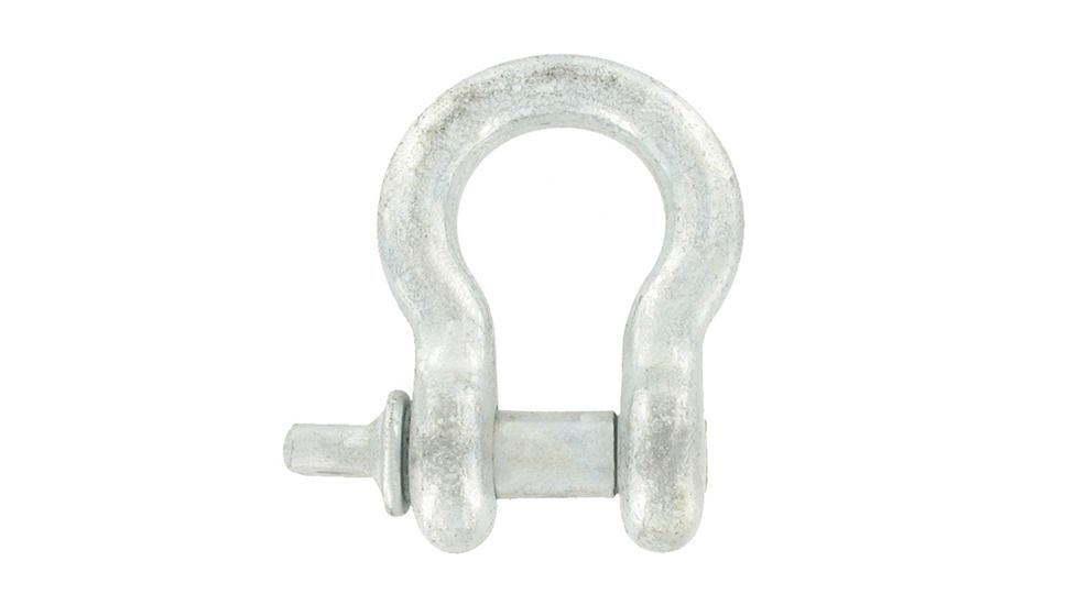 Tuff Stuff Overland D-Ring Shackle, 4.75 Ton Bow Shackle D-Ring 3/4 Inch Pin, Silver, NSN N, TS-BS-4.75-SL