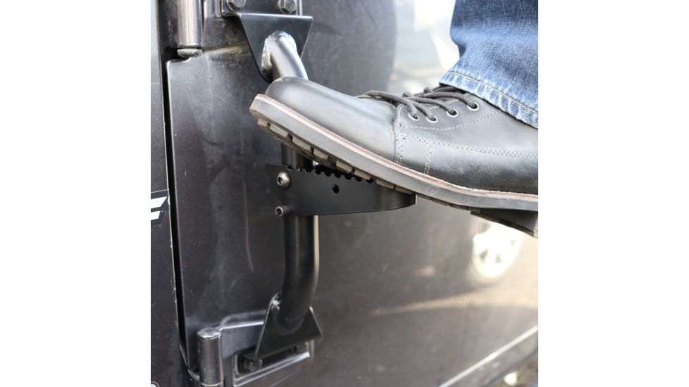 Tuff Stuff Overland Door Hinge Step for 07-18 Jeep Wrangler JK, Black, NSN N, TS-DS-JK