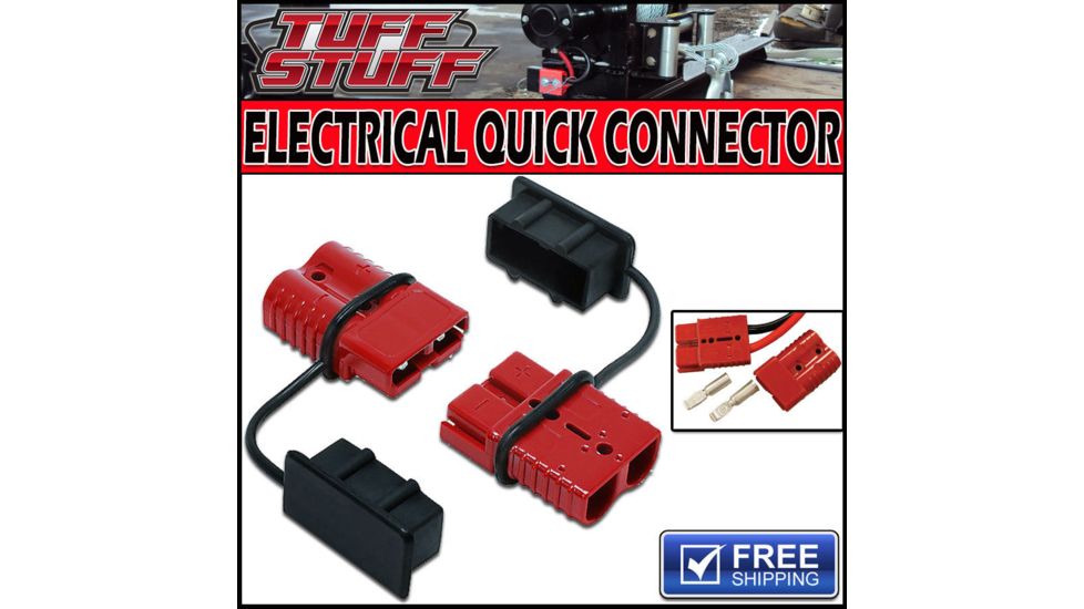 Tuff Stuff Overland Electric Winch Quick Connector Plug, 2 Gauge Wire, Large, NSN N, TS-QC-LG