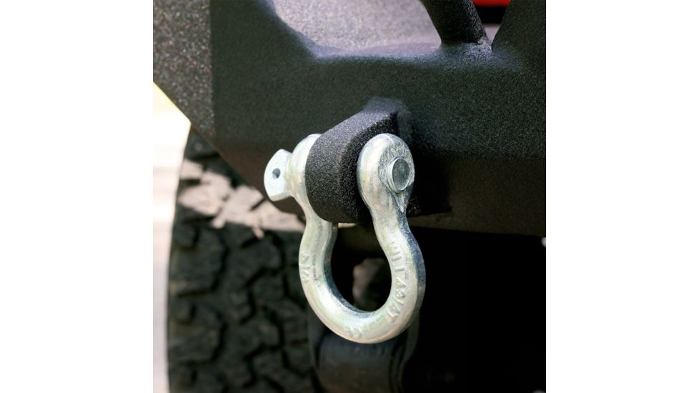 Tuff Stuff Overland Front Bumper w/ D-Rings for 87-06 Jeep Wrangler YJ/TJ, Matte, Black, NSN N, TS-FB-8706