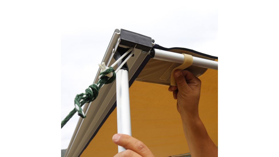 Tuff Stuff Overland Roof Top Awning, 170G, 4.5 x 6 ft, Sand Tent/Black Cover, NSN N, TS-AWN-RT-4.5