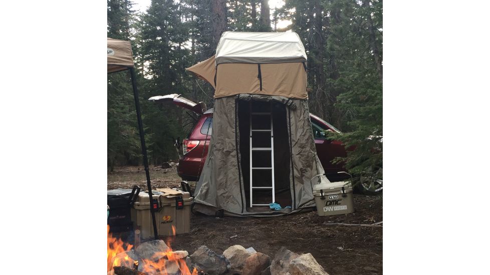 Tuff Stuff Overland Rooftop Tent & Annex Room 3 Person Ranger Overland Sand, Sand Tent/Black Cover, NSN N, TS-RTT-ANX-RAN