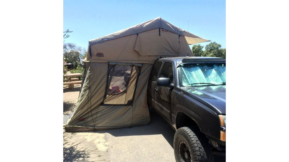 Tuff Stuff Overland Rooftop Tent & Annex Room 3 Person Ranger Overland Sand, Sand Tent/Black Cover, NSN N, TS-RTT-ANX-RAN