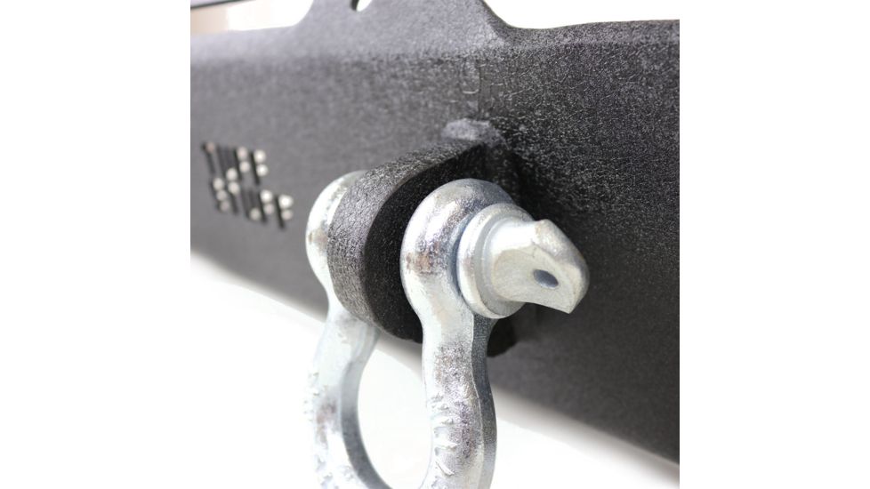 Tuff Stuff Overland Stubby Front Winch Bumper for 87-06 Jeep Wrangler TJ/YJ, Matte, Black, NSN N, TS-FB-8706-STB