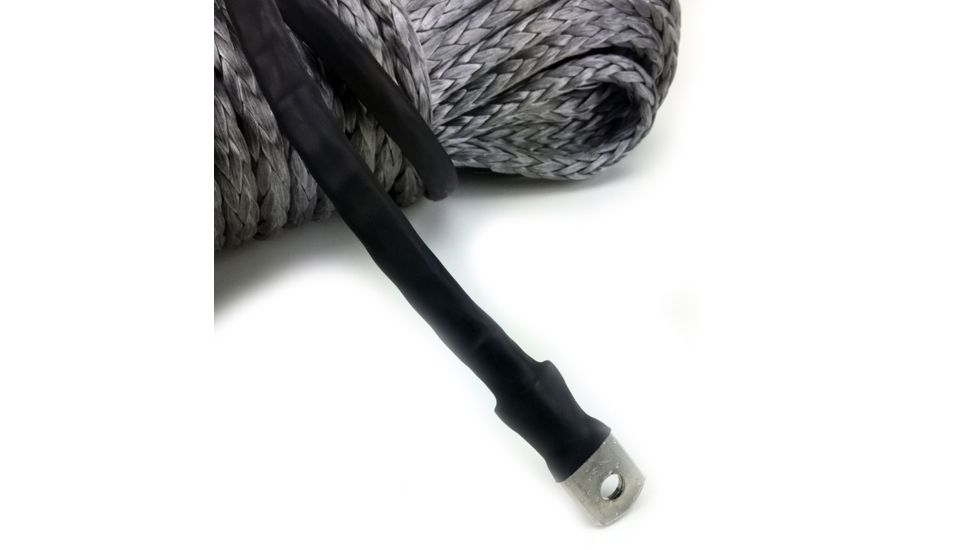 Tuff Stuff Overland Synthetic Winch Rope, 85 Foot x 3/4 Inch, 17 500 Lb Capacity, Black, NSN N, TS-SYN-34-GR