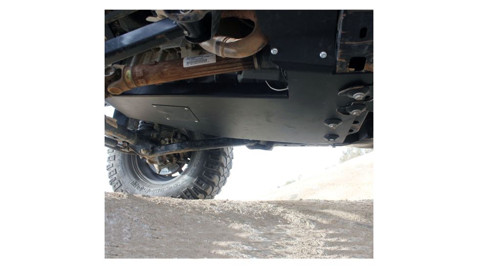 Tuff Stuff Overland Trans &amp; Converter Skid Plate Under Armor for 07-18 Jeep Wrangler JK, Black, NSN N, TS-OPA-JK