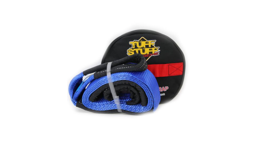 Tuff Stuff Overland Tree Saver Winch Strap w/ Storage Case, 10 Foot x 3 Inch, 26 500 Lb Towing, NSN N, TS-WS-10-XT