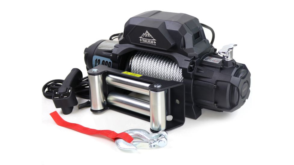 Tuff Stuff Overland Waterproof Trailhead Winch, 13 000 Lb, 85 ft Steel Rope, Black, NSN N, TS-13000-TH-L