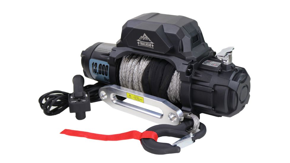 Tuff Stuff Overland Waterproof Trailhead Winch, 13 000 Lb, 85 ft Synthetic Rope, Black, NSN N, TS-13000-TH-L-SYN